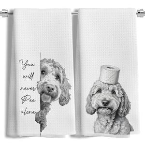 Funny Goldendoodle Hand Towels - Set of 2