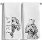 Funny Goldendoodle Hand Towels - Set of 2