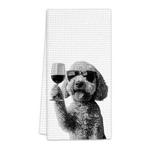 Goldendoodle Wine Kitchen Towel - Fun Gift