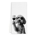 Goldendoodle Wine Kitchen Towel - Fun Gift