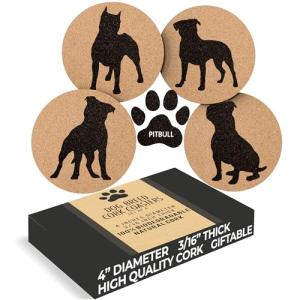 Pitbull Lover Drink Coasters - Set of 4
