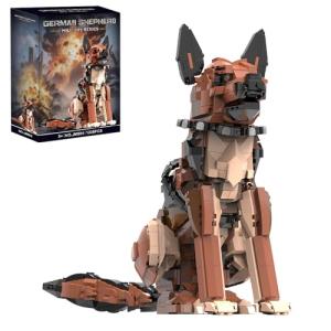 German Shepherd Building Set with Movable Parts