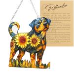 Colorful Rottweiler Acrylic Suncatcher Ornament