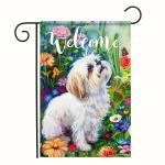 Shih Tzu Double-Sided Garden Flag for Outdoors