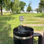 Cute Silicone Straw Covers for Dog Lovers - 4 Pack