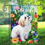 Shih Tzu Double-Sided Garden Flag for Outdoors