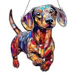 Colorful Dachshund Acrylic Suncatcher for Dog Lovers