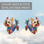 Colorful Acrylic Dog Suncatcher Ornament for Windows