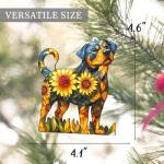 Colorful Rottweiler Acrylic Suncatcher Ornament