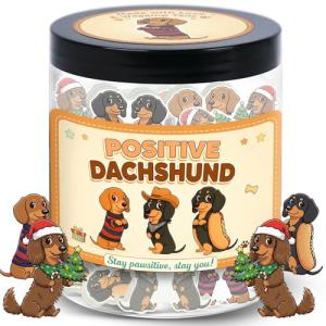 Dachshund Affirmation Jar with 60 Cards