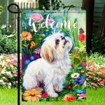 Shih Tzu Double-Sided Garden Flag for Outdoors