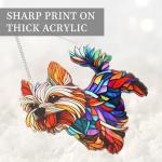Colorful Acrylic Dog Suncatcher Ornament for Windows