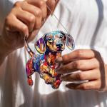 Colorful Dachshund Acrylic Suncatcher for Dog Lovers