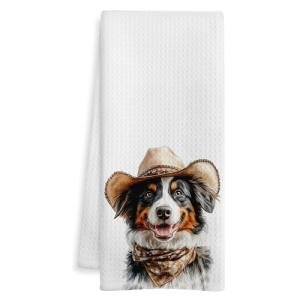 Australian Shepherd Kitchen Towels - Cowboy Dog Gift