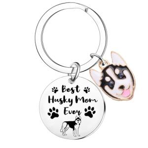Husky Mom Keychain – Perfect Gift for Dog Lovers
