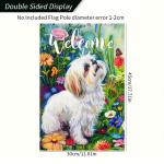 Shih Tzu Double-Sided Garden Flag for Outdoors