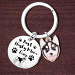 Husky Mom Keychain – Perfect Gift for Dog Lovers