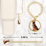 German Shepherd Straw Topper for Cups and Decor