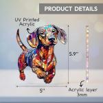 Colorful Dachshund Acrylic Suncatcher for Dog Lovers