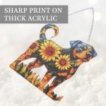 Colorful Rottweiler Acrylic Suncatcher Ornament