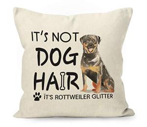 Funny Rottweiler Quote Pillow Cover for Home Decor