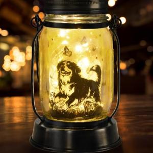 Bernese Mountain Dog Solar Lantern for Dog Lovers