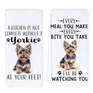 Funny Yorkshire Terrier Kitchen Towels - Set of 2