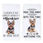 Funny Yorkshire Terrier Kitchen Towels - Set of 2