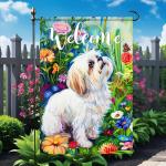 Shih Tzu Double-Sided Garden Flag for Outdoors