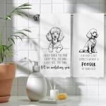 Cute Poodle Kitchen Towels Set for Dog Lovers