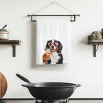 Funny Bernese Mountain Dog Kitchen Towels 16x24