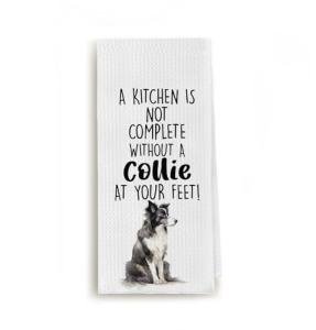 Funny Collie Dog Kitchen Towel for Dog Lovers