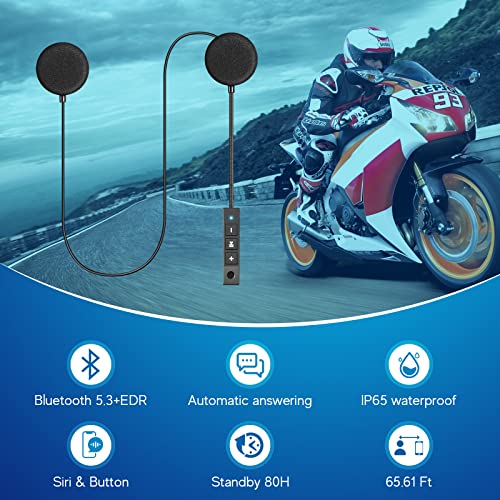 MAXTO Bluetooth Motorcycle Helmet Headset with Speaker