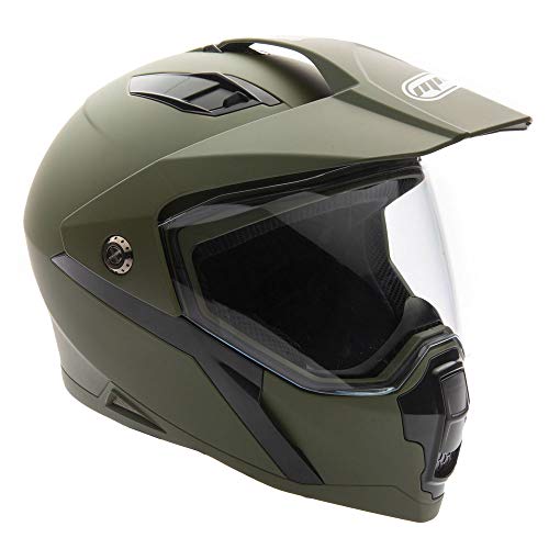 MMG Dual Sport Flip-Up Helmet - Matte Green