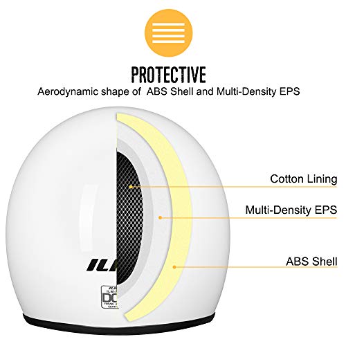 ILM Retro 3/4 Open Face Motorcycle Helmet