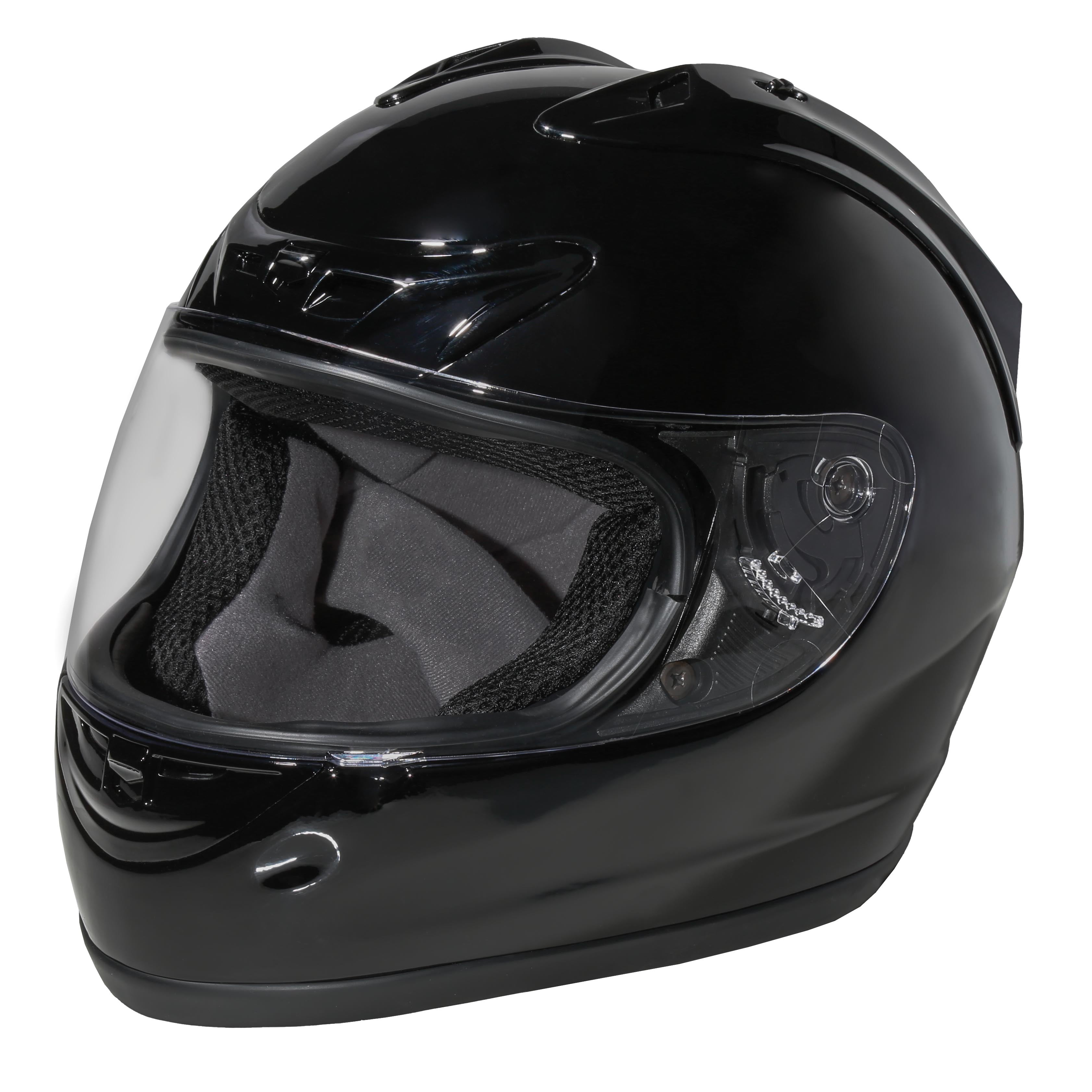 Gloss Black X-Large Full-Face Motorcycle Helmet