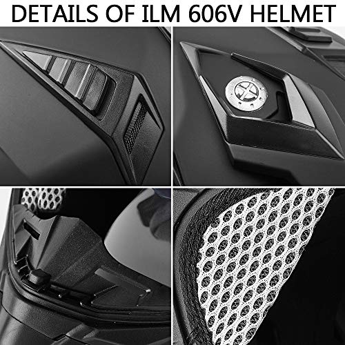ILM Dual Sport Full Face Motorcycle Helmet - Orange