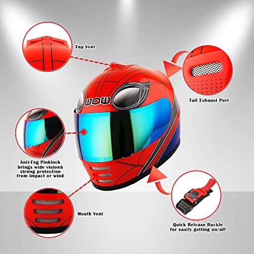 Shark Blue Full Face Motorcycle Helmet for Kids