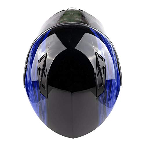 Typhoon TH158 Dual Visor Modular Helmet - Blue XXL