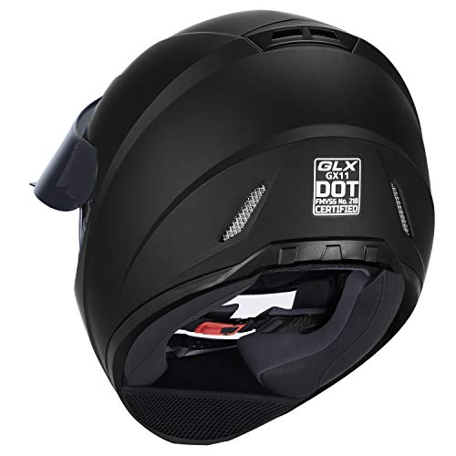 GLX GX11 Matte Black Full Face Helmet - Large