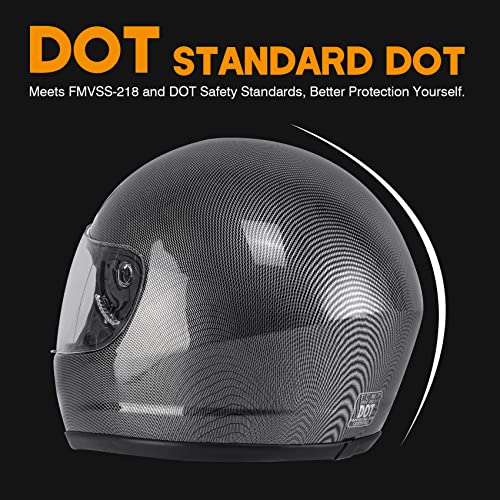 SLMOTO Carbon Fiber Flip Up Full Face Helmet