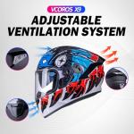 VCOROS X9 Full Face Helmet with Bluetooth and Visor