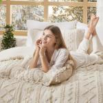 Beige Tufted Boho King Comforter Set