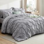 Luxury King Size Grey Comforter Set - 7 Pieces