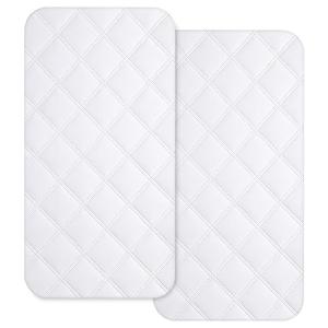 Waterproof Bassinet Mattress Pad Cover 2-Pack