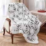 LOMAO Grey Sherpa Fleece Dual-Sided Throw Blanket