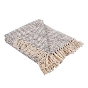 DII Gray Diamond Woven Cotton Throw Blanket 50x60