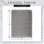 DII Gray Diamond Woven Cotton Throw Blanket 50x60