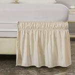 MEILA Elastic Dust Ruffled Bed Skirt - Beige