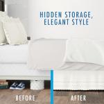 Ruffled White Eyelet Bed Skirt with Scalloped Edge